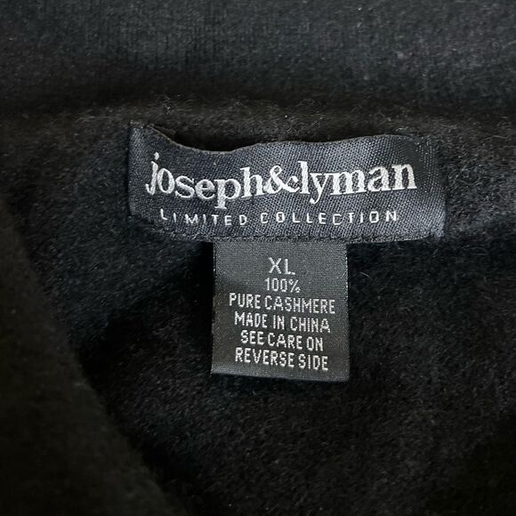 Joseph & Lyman 100% Pure Cashmere  Size XL Black - Picture 3 of 16